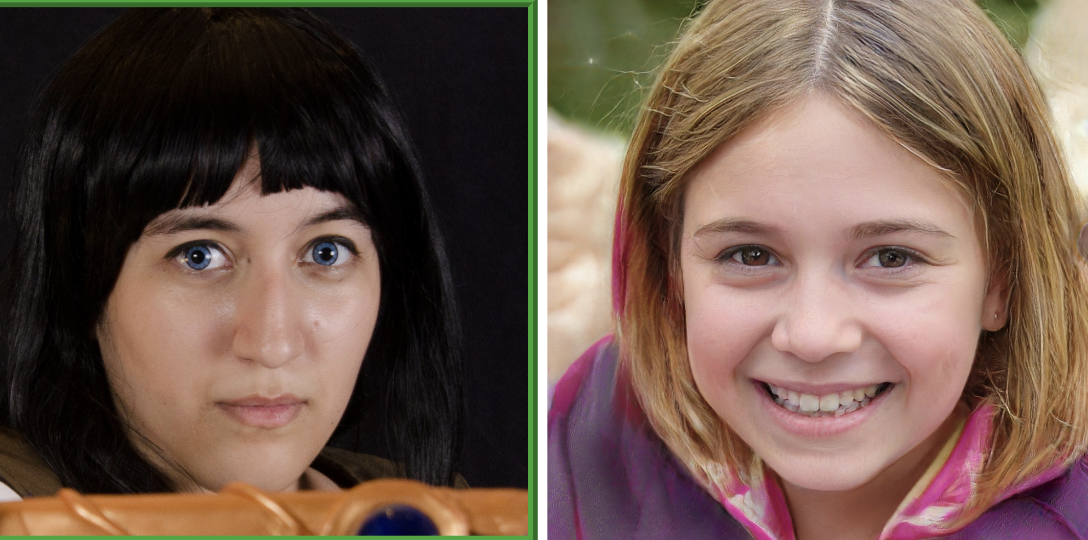 Image 2: Which face is real?