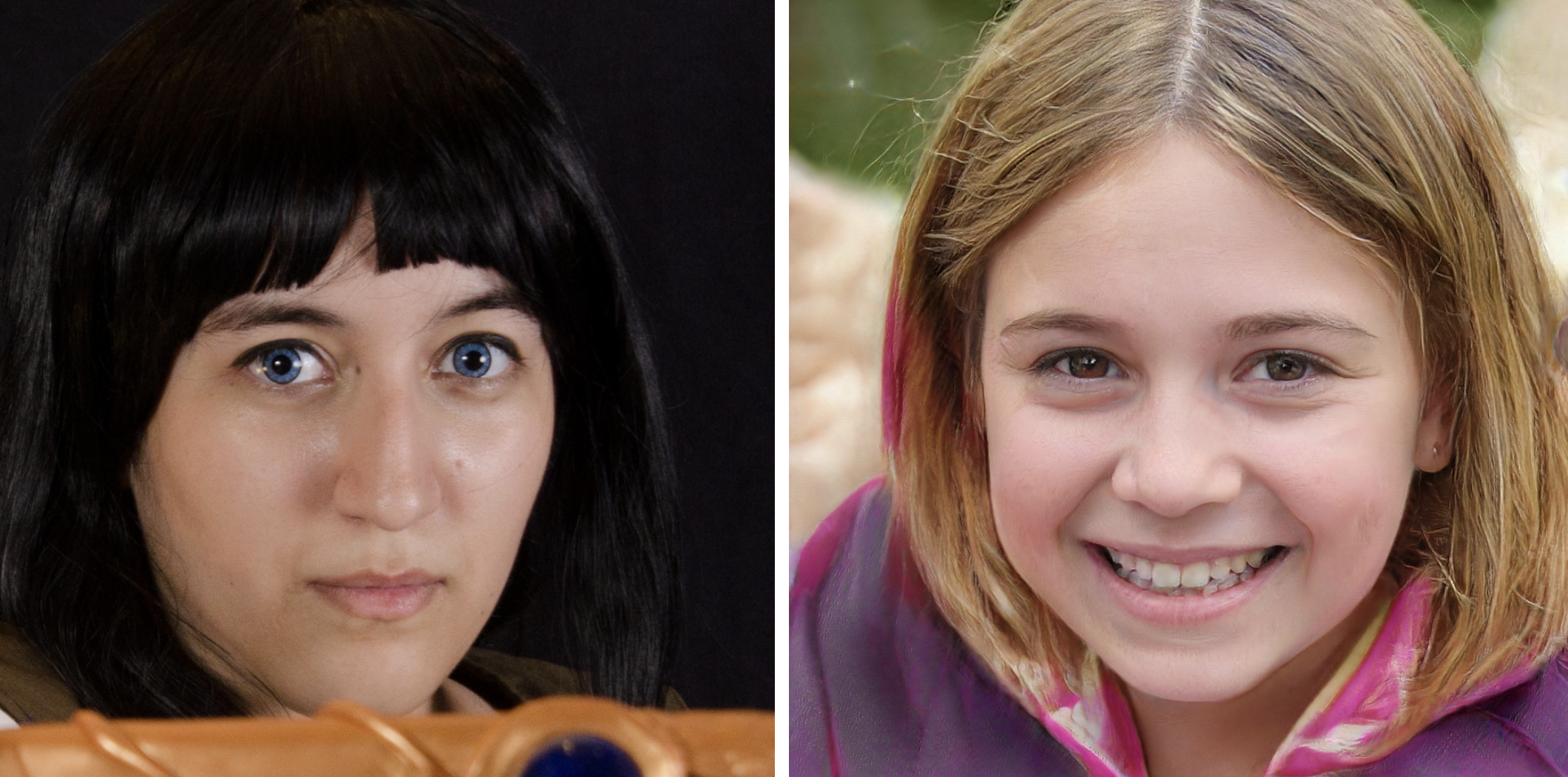 Image 2: Which face is real?