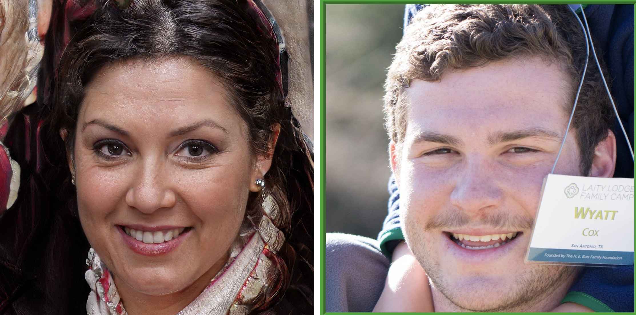 Image 6: Which face is real?
