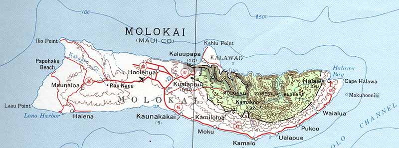 Image result for Molokai map