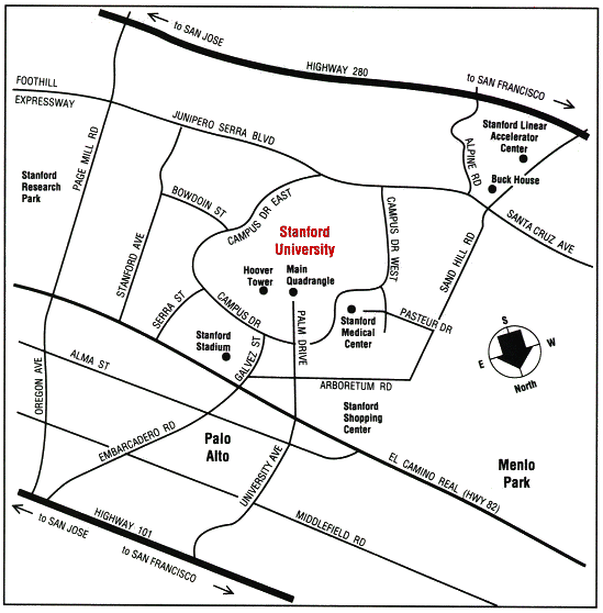 Stanford Shopping Center Map