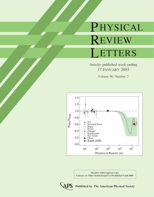 Physical Review Letters cover image