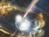 Illustration of LIGO-detected neutron star collision