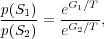 p(S1)   eG1∕T-
p(S2) = eG2∕T ,
