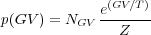              e(GV∕T)-
p(GV ) = NGV   Z
