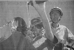 Photo of the Berrys riding