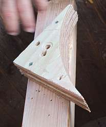 Closeup of Crossbrace and Scrap Wood