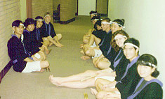 Chillin' in the hallway