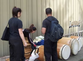 Getting ready for Haru Matsuri Festival