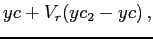 $\displaystyle yc + V_r(yc_2-yc) ,$
