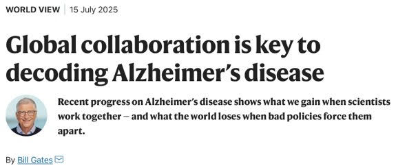 Global collaboration is key to decoding Alzheimer's disease