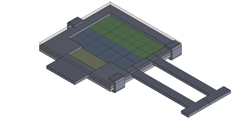 Ant enclosure with barriers 1 and 2 open