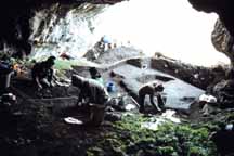 Excavating in Panalauca Cave