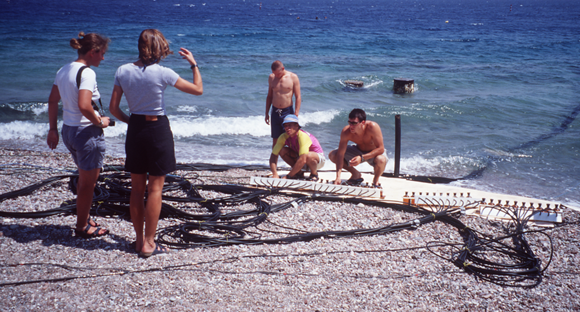 Collecting samples from a coral reef in Eliat