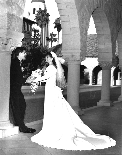 front of church arches