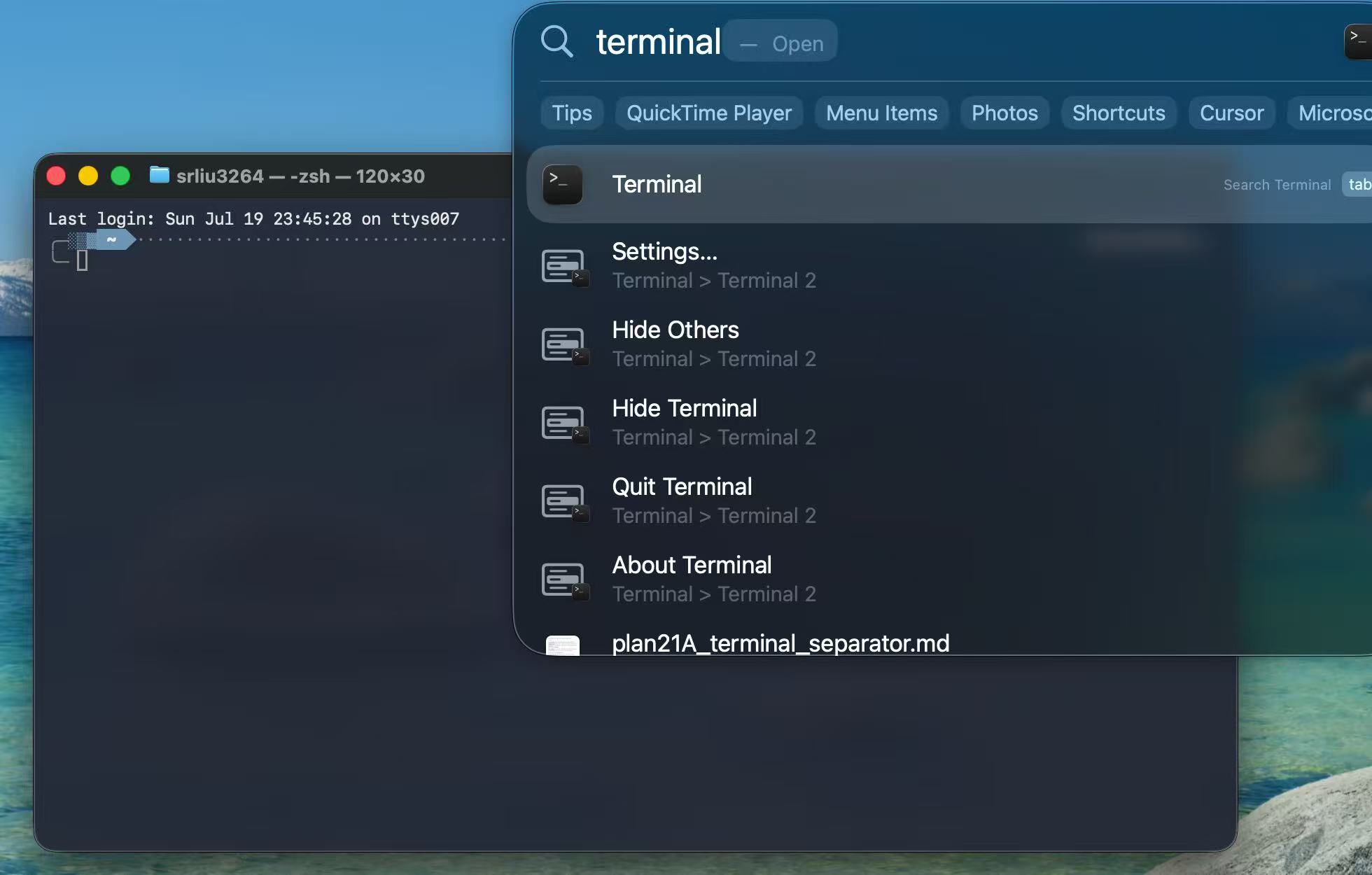 macOS terminal