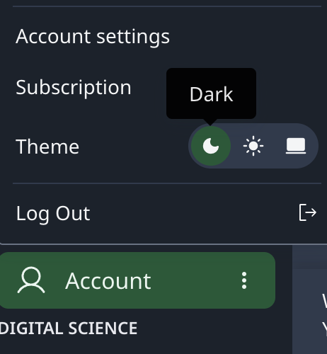 Overleaf account settings