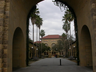 View toward Green Library Bing Wing