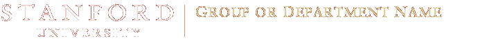 Stanford University - Group or Department Name